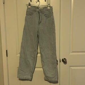 Topshop relaxed fit straight leg jeans, light wash